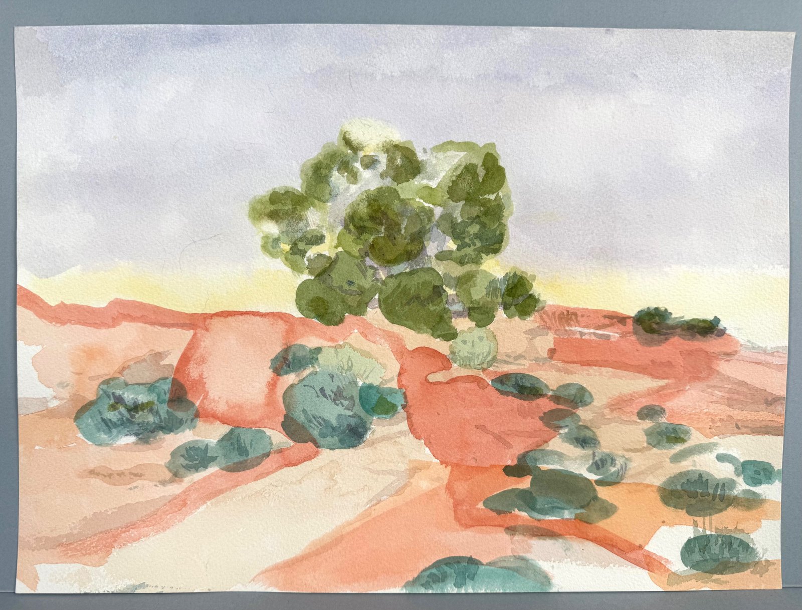 Deadhorse in the Rain, 14 x 17 inches, watercolor, copyright 2023