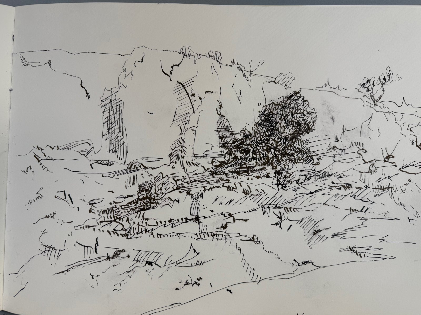 Eclipse in Escalante, Ink, 14 x 16