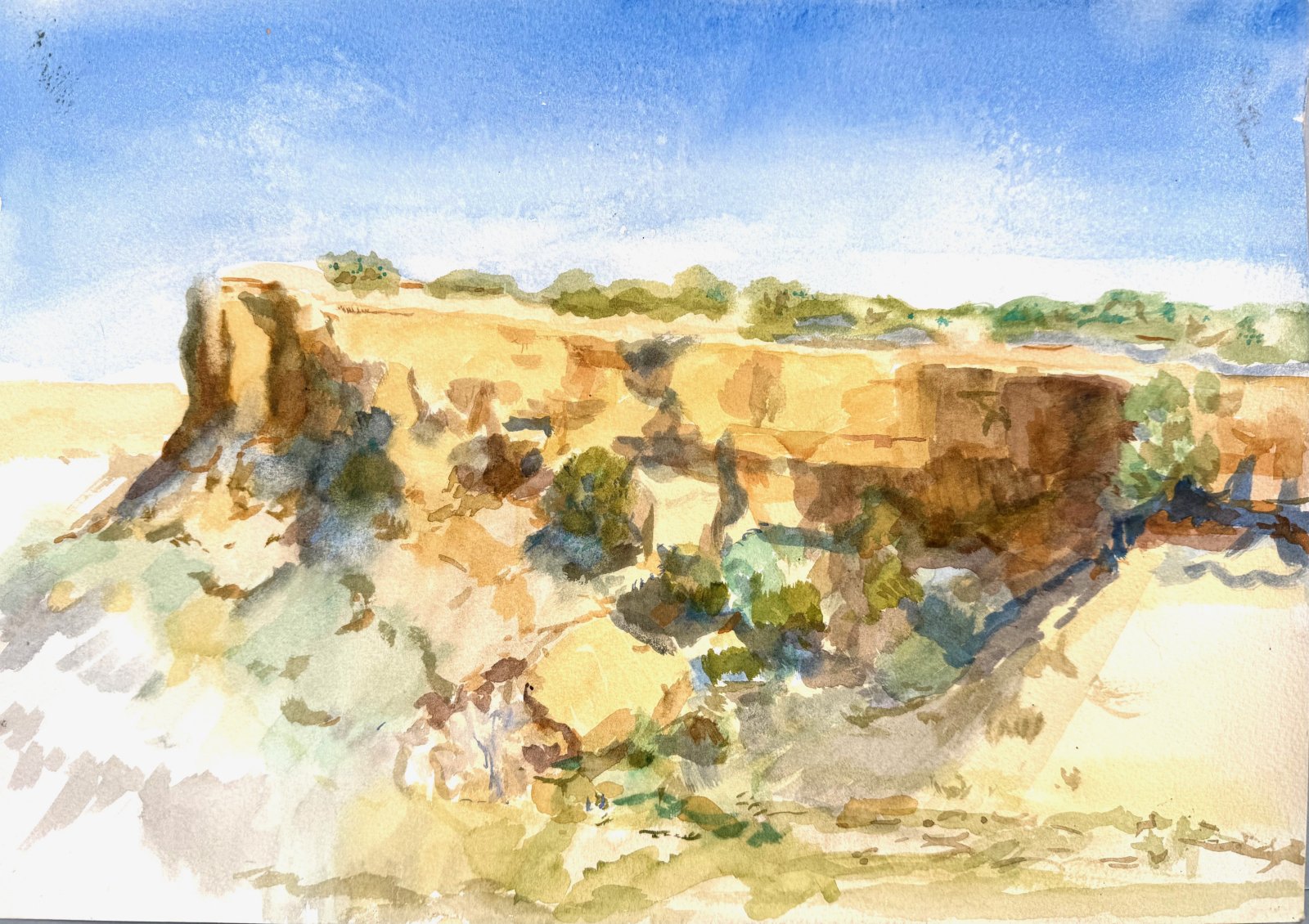 Guadalupe, 14 x 16 inches, watercolor, copyright 2021