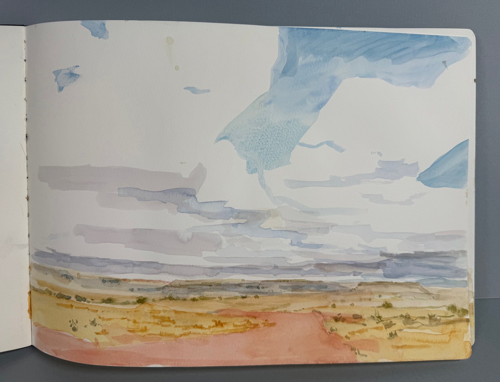 North of Cabezon Peak, Watercolor, 145 x 17