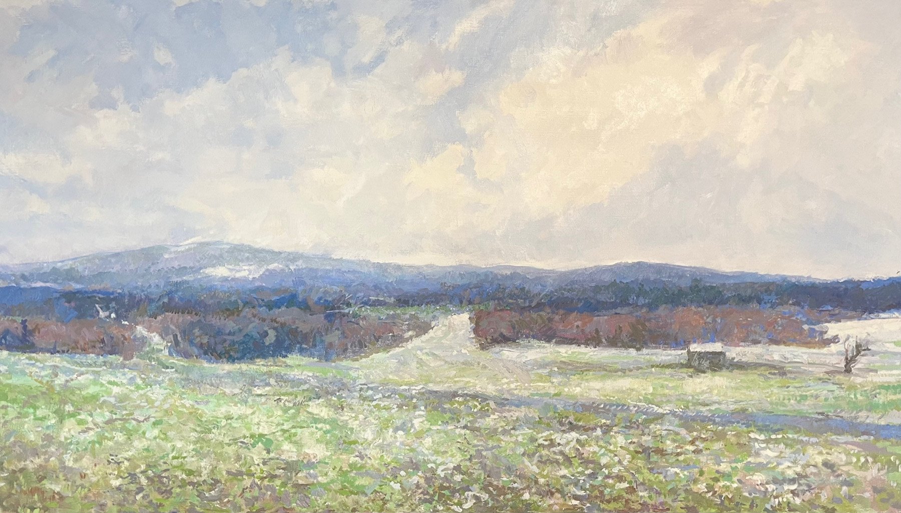 Late Winter, 2024, oil on linen, 38 x 50 inches, copyright 2024