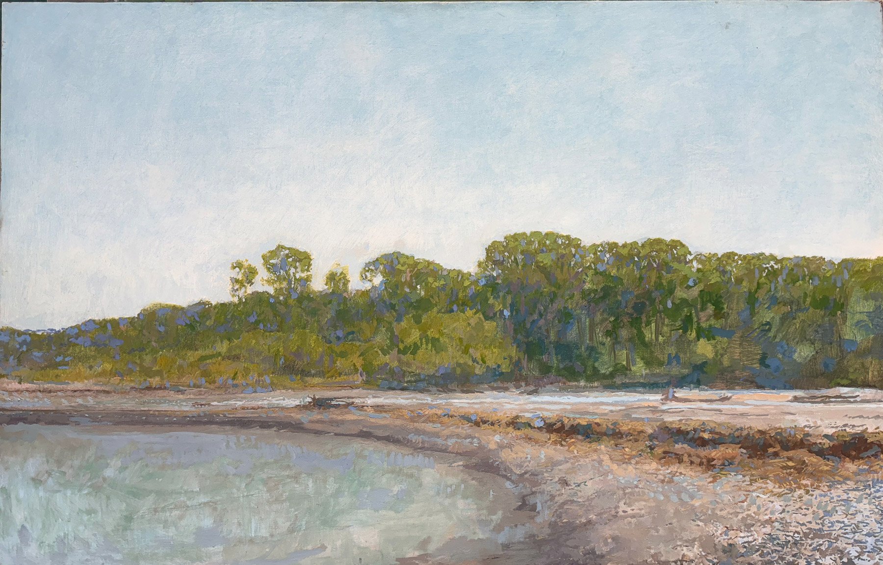 Lower Elwha, oil on linen, 22 x 412 inches, copyright 2012